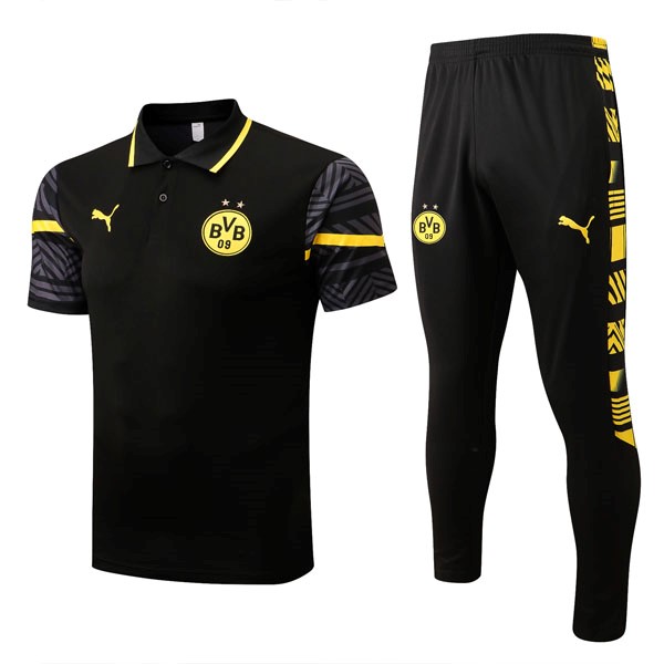 Polo Borussia Dortmund Set Completo 22/23 Nero